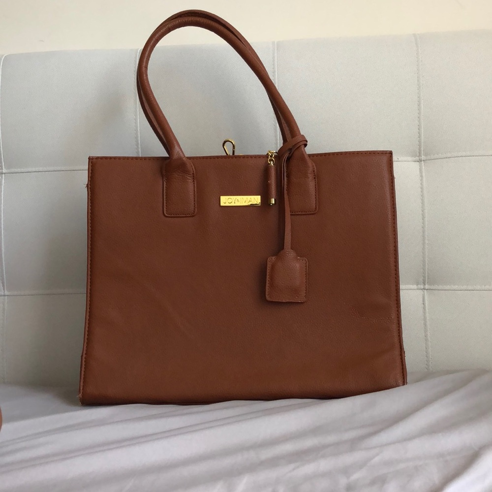 Joy & Iman brown and gold tote